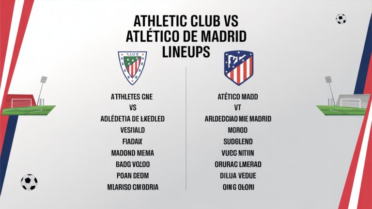 Athletic Club vs Atlético de Madrid Lineups — What to Know Before the Match