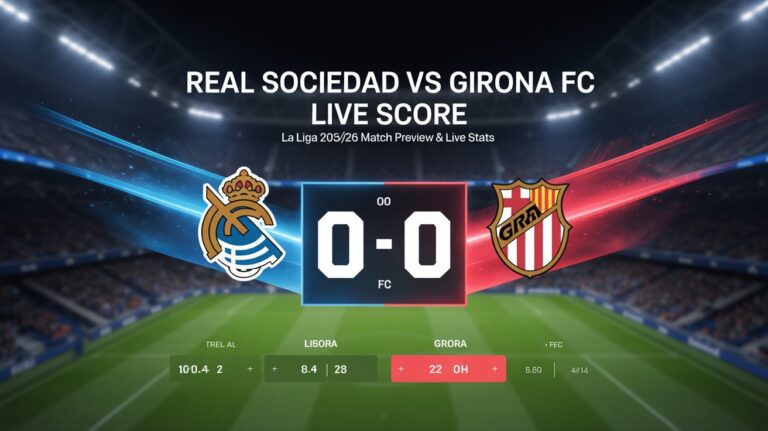 Real Sociedad vs Girona FC Live Score – La Liga 2025/26 Match Preview & Live Stats