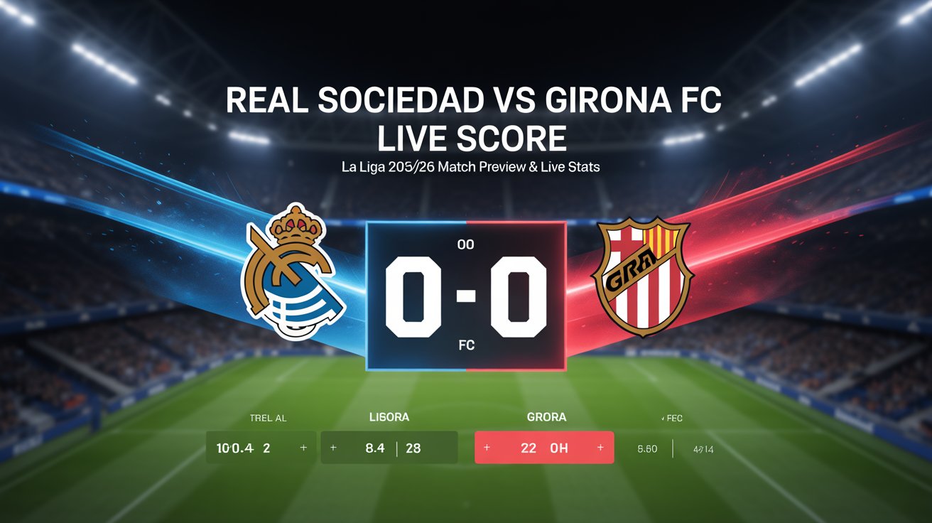 Real Sociedad vs Girona FC Live Score – La Liga 2025/26 Match Preview & Live Stats
